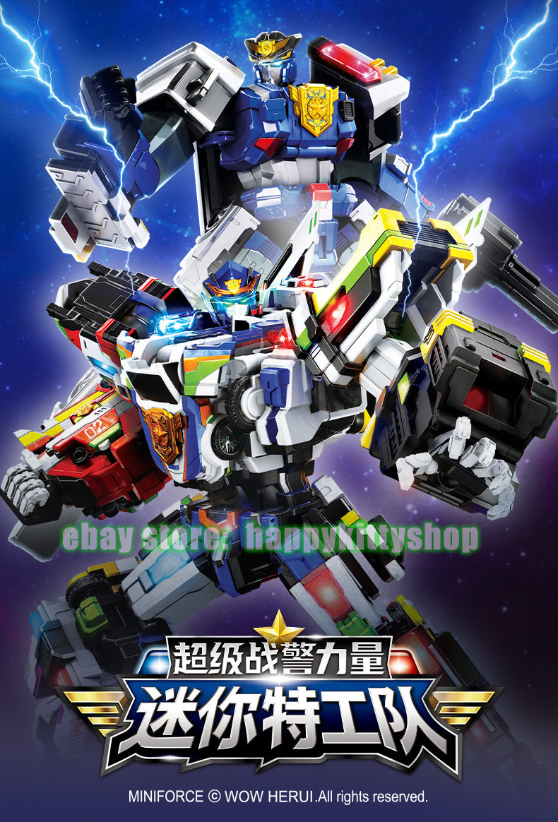 ミニカー POLICE FORCE Miniforce Super Cops JUSTICE TITAN 5-Vehicle Combine